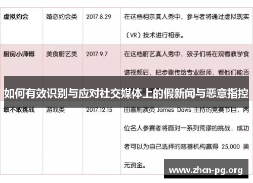 如何有效识别与应对社交媒体上的假新闻与恶意指控