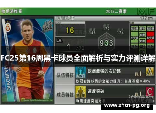 FC25第16周黑卡球员全面解析与实力评测详解